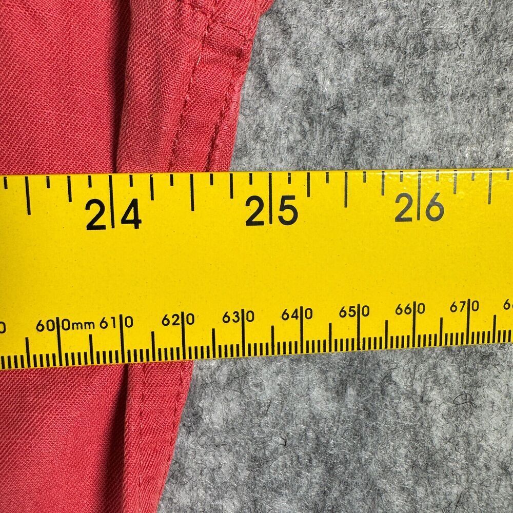 Cremieux Camp Shirt Mens Large Red Pink Loop Collar Silk Linen Short Sleeve - Picture 3 of 11